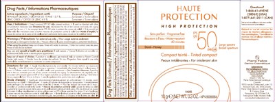High Protection Tinted Compact SPF 50 Honey Carton - Haute Protection High Protection Compact SPF 50 Tinted Honey